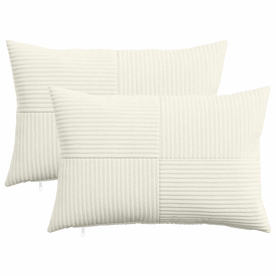 Cushion Covers Corduroy Cream 30x50cm