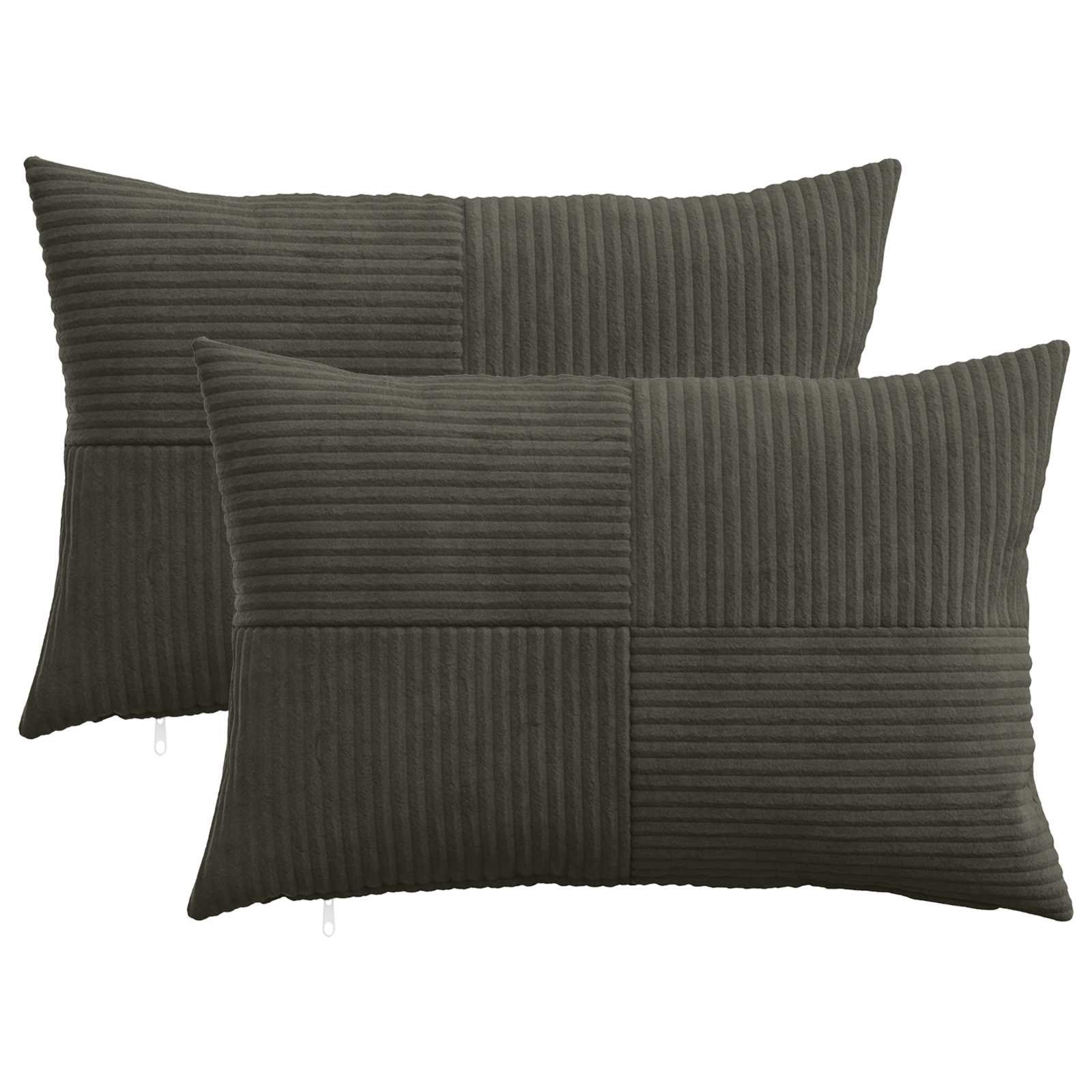 Cushion Covers Anthracite Corduroy 30x50cm