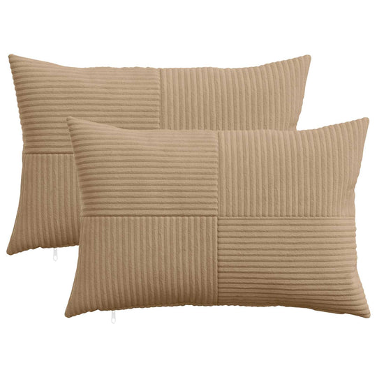 Cushion Covers Brown Corduroy 30x50cm