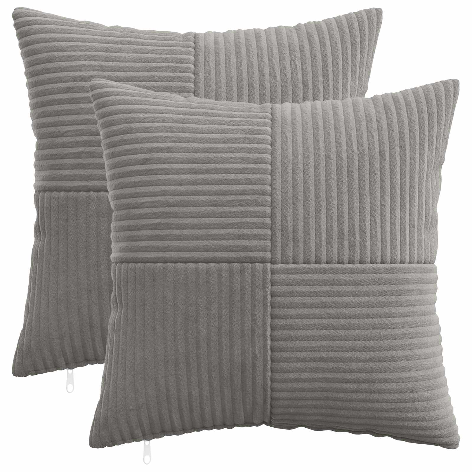 Polyester Corduroy - Grey 35x35cm