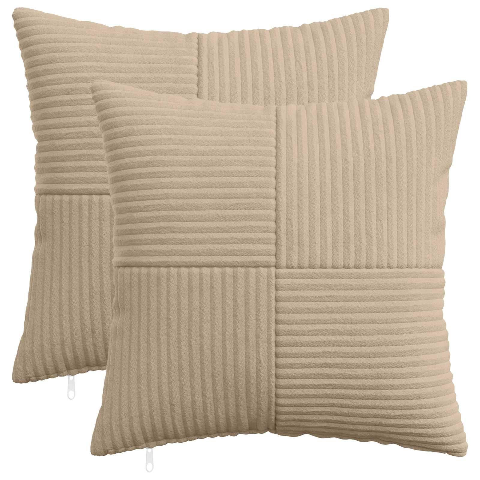 Cushion Covers Taupe Corduroy 40x40cm