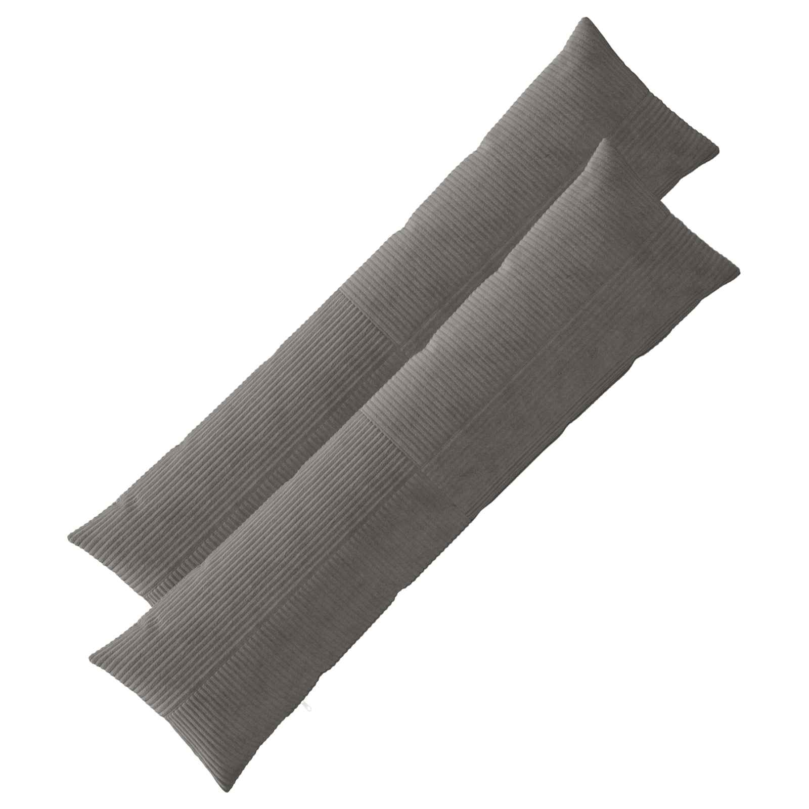 Cushion Covers Dark Grey Corduroy 40x145cm