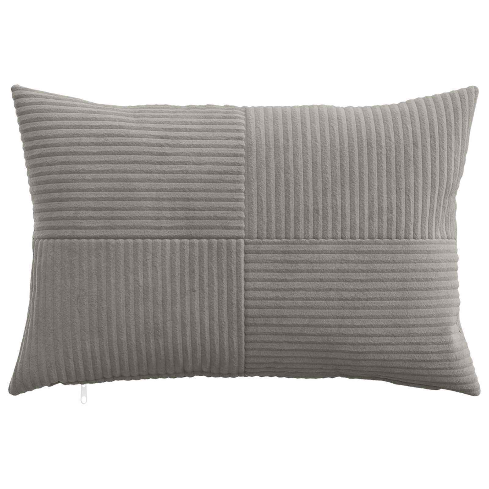 Cushion Covers Light Grey Corduroy 40x60cm