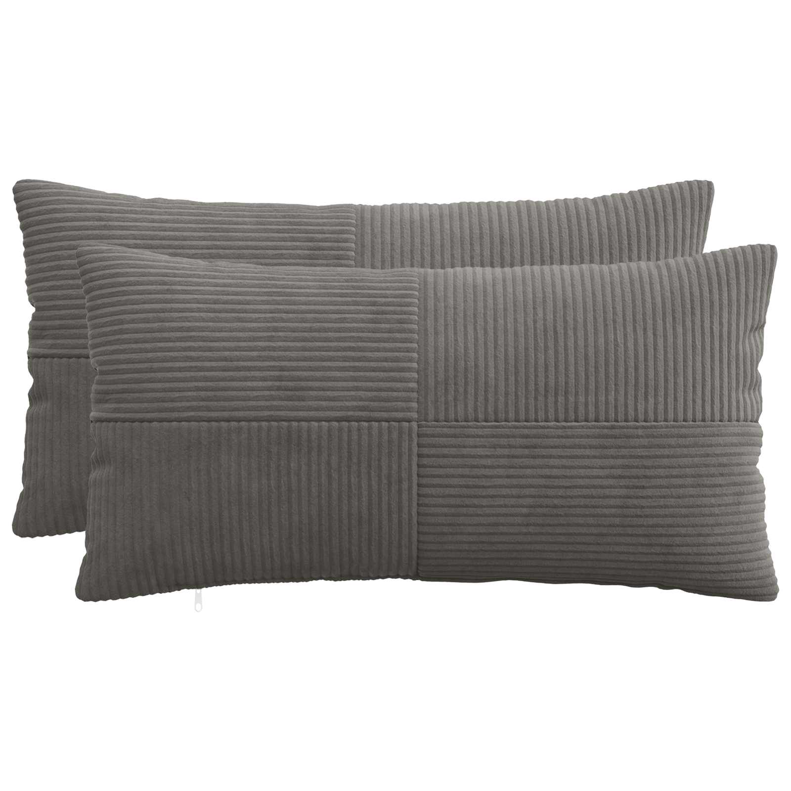 Cushion Covers Dark Grey Corduroy 40x70cm