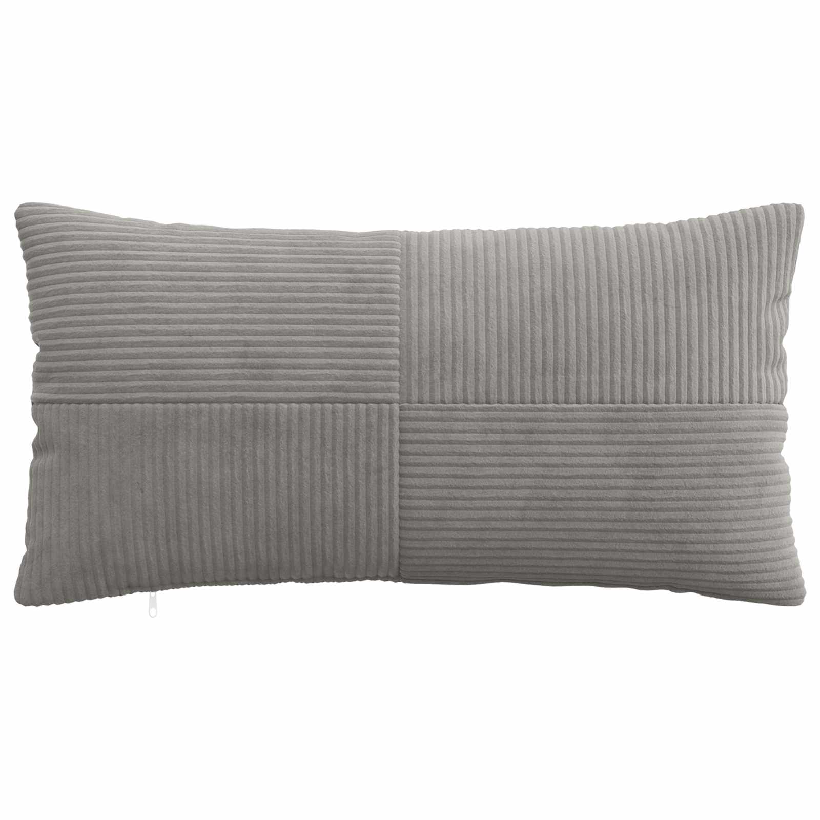 Cushion Covers Light Grey Corduroy 40x80cm