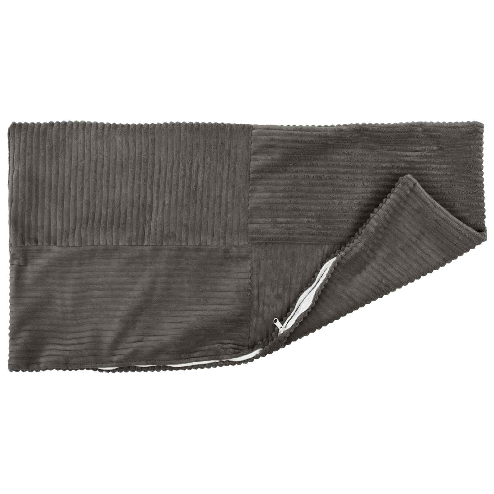 Cushion Covers Dark Grey Corduroy 40x80cm