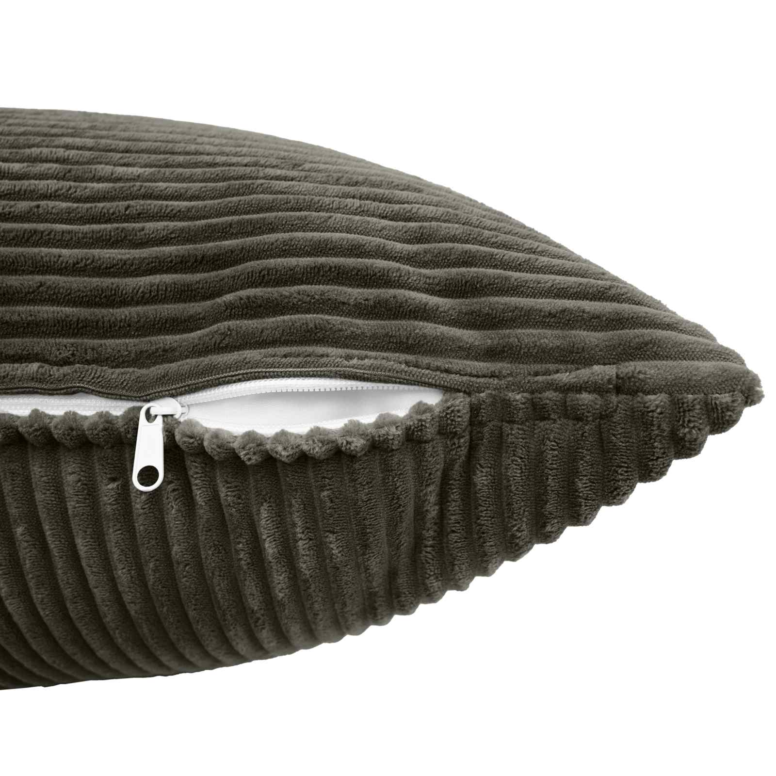 Polyester Corduroy - Anthracite 40x80cm