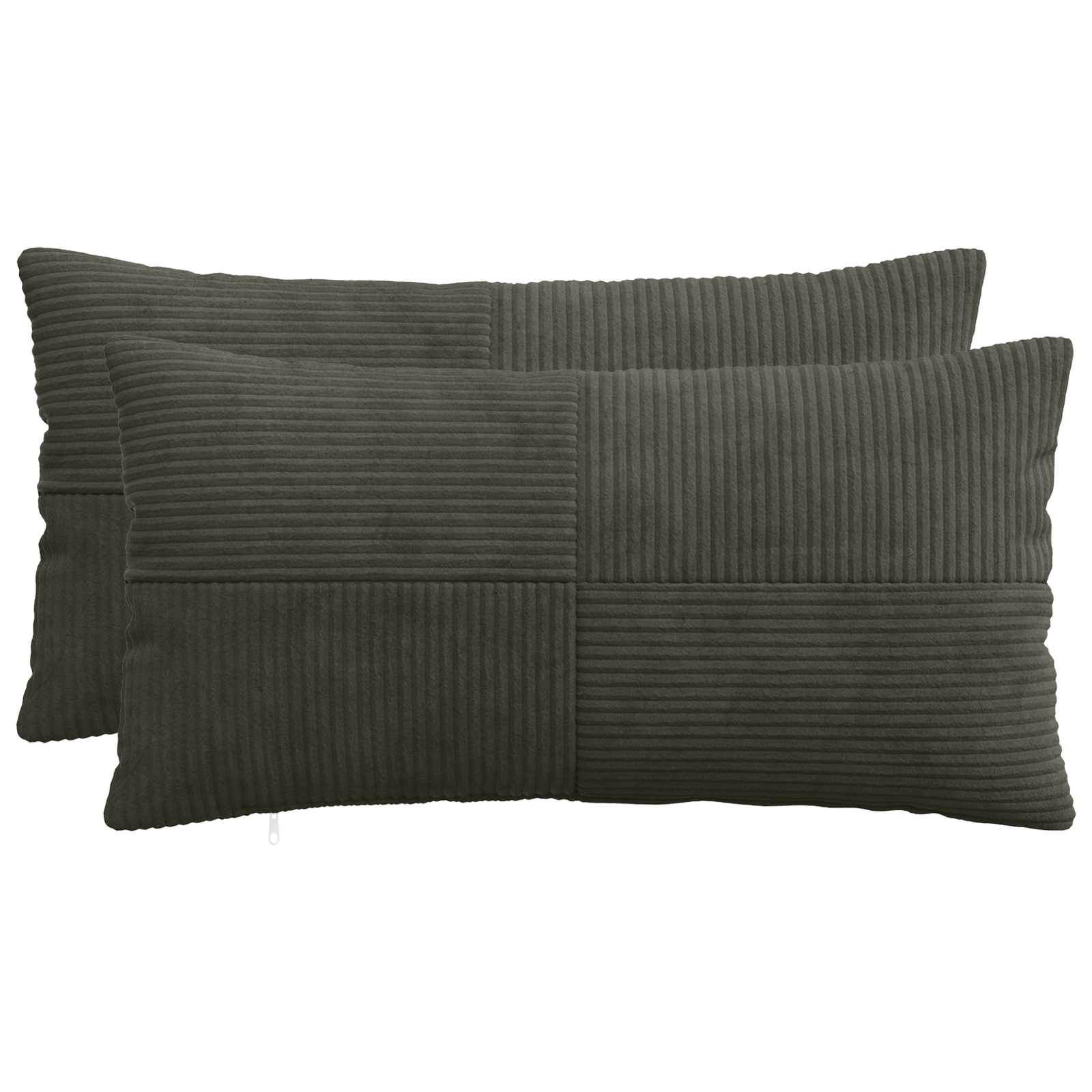 Polyester Corduroy - Anthracite 40x80cm