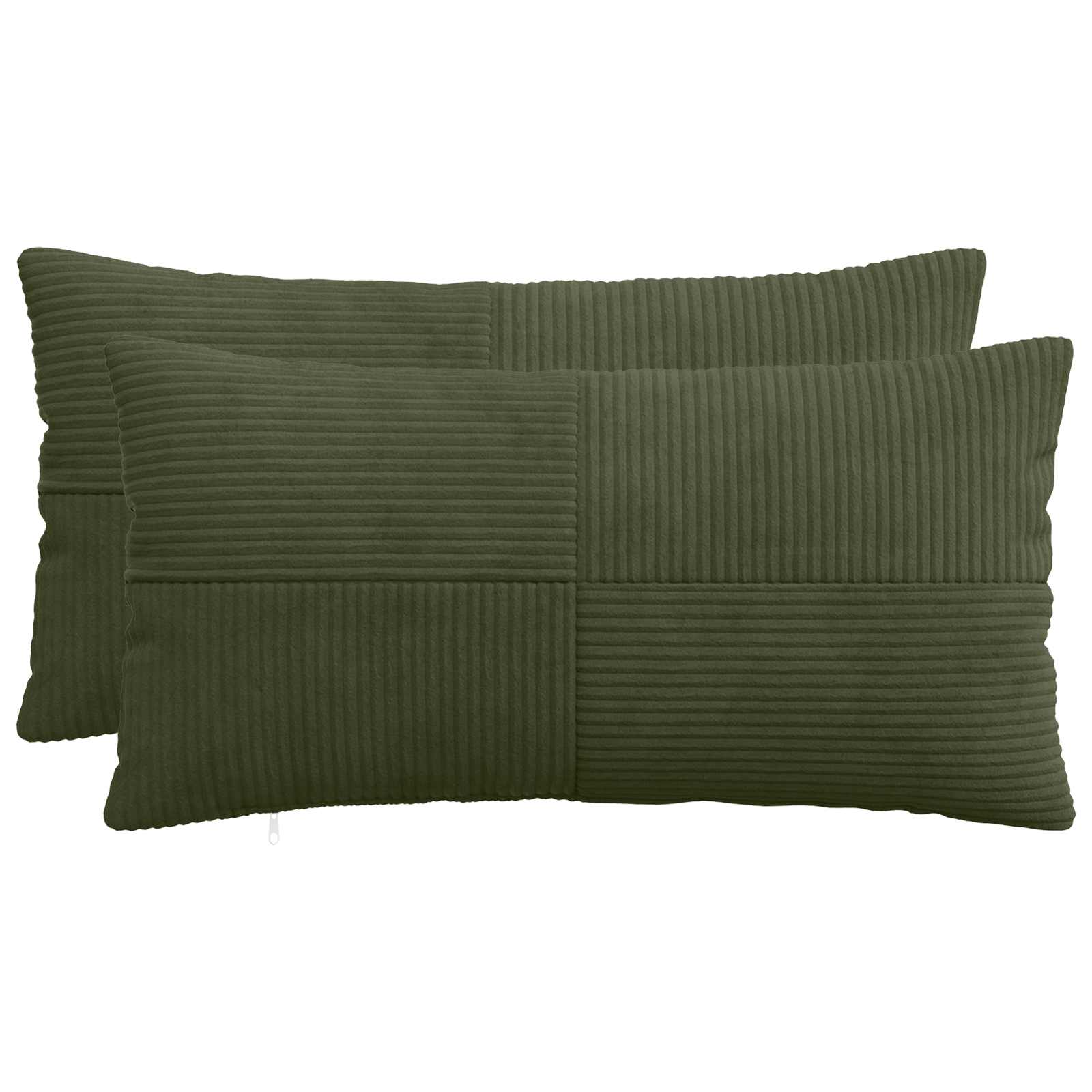 Cushion Covers Green Corduroy 40x80cm