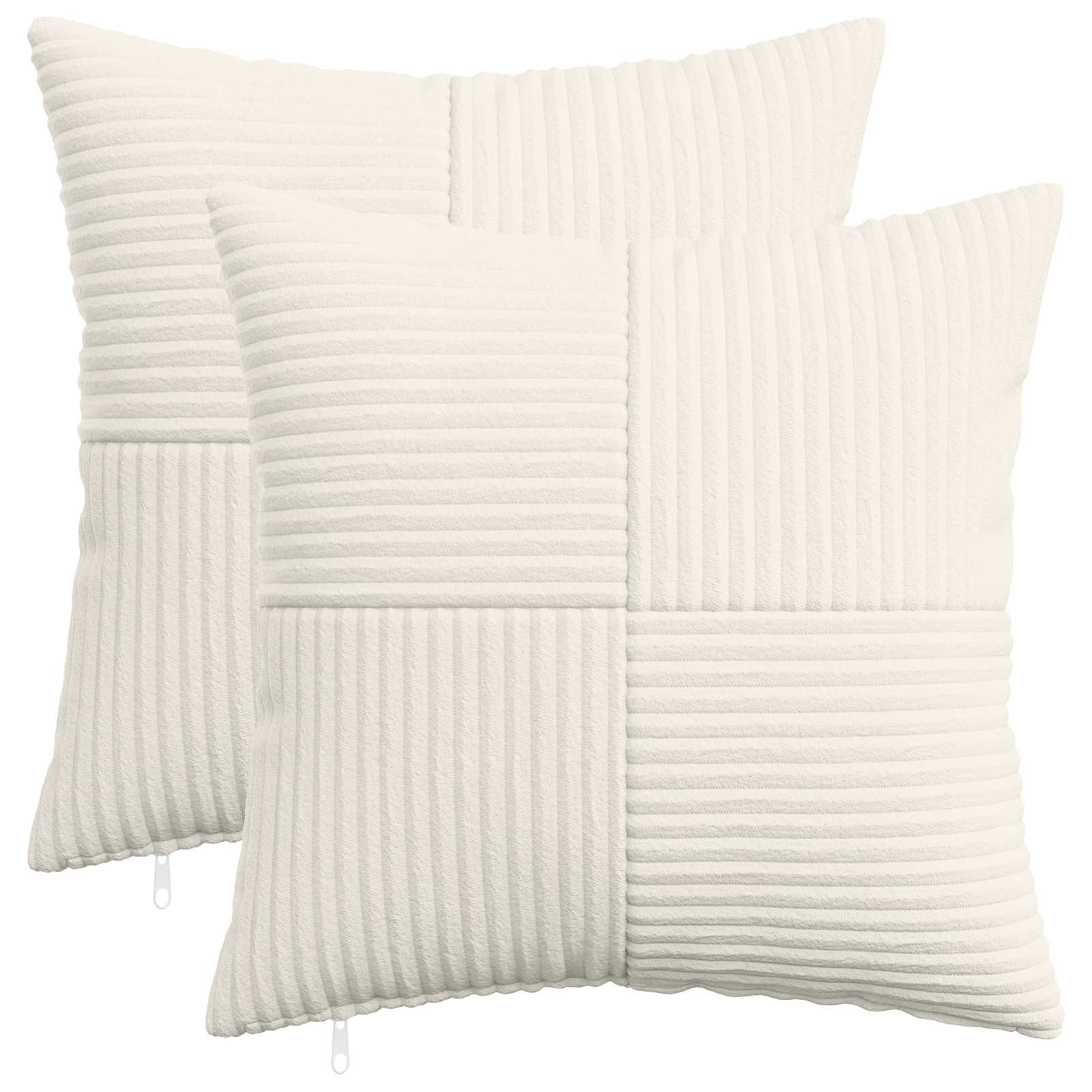 Polyester Corduroy - Cream 45x45cm