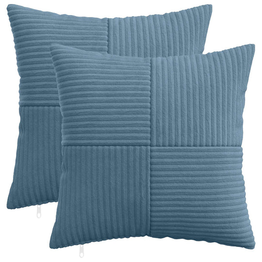 Cushion Covers Blue Corduroy 45x45cm