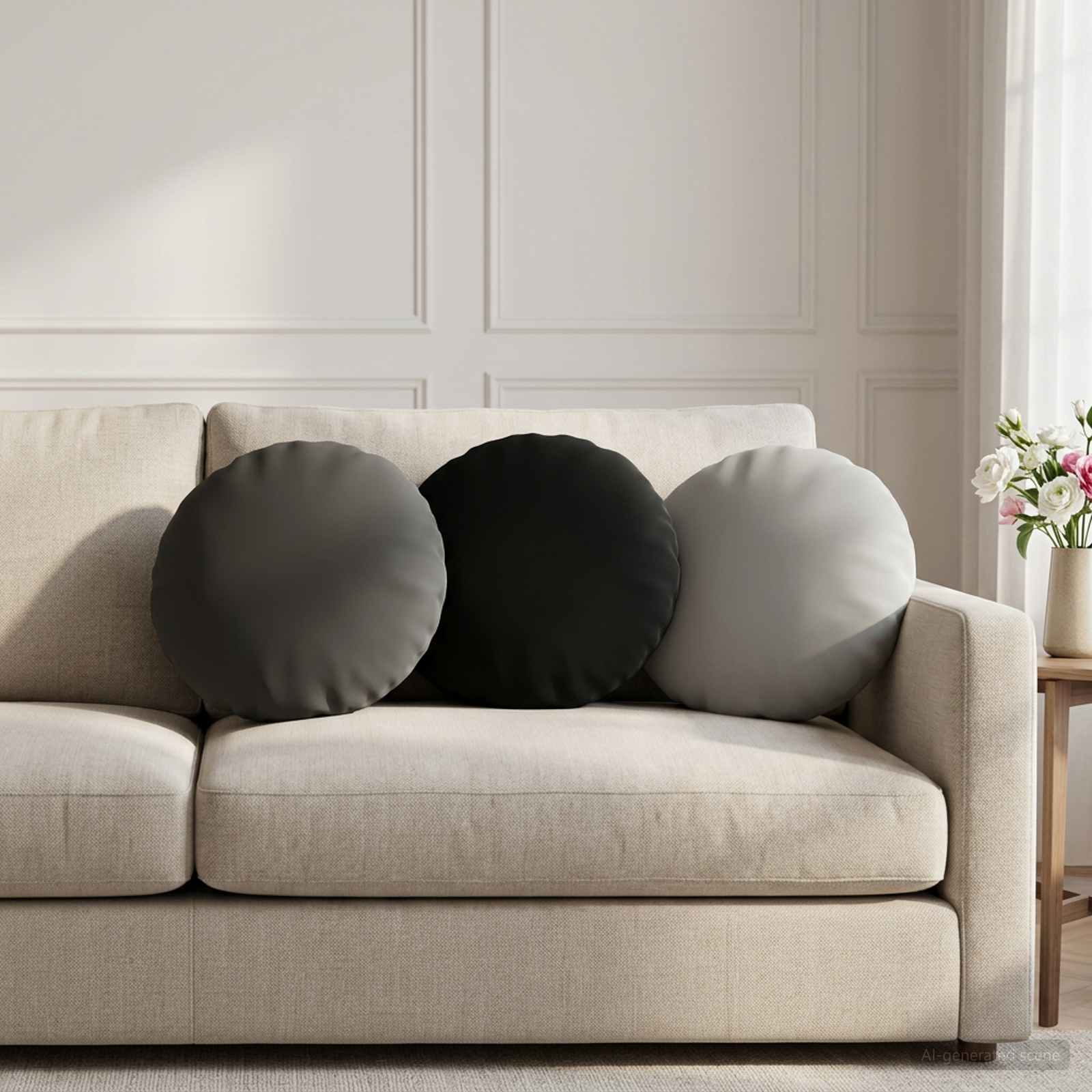 Outdoor Cushion Set Anthracite Polyester
