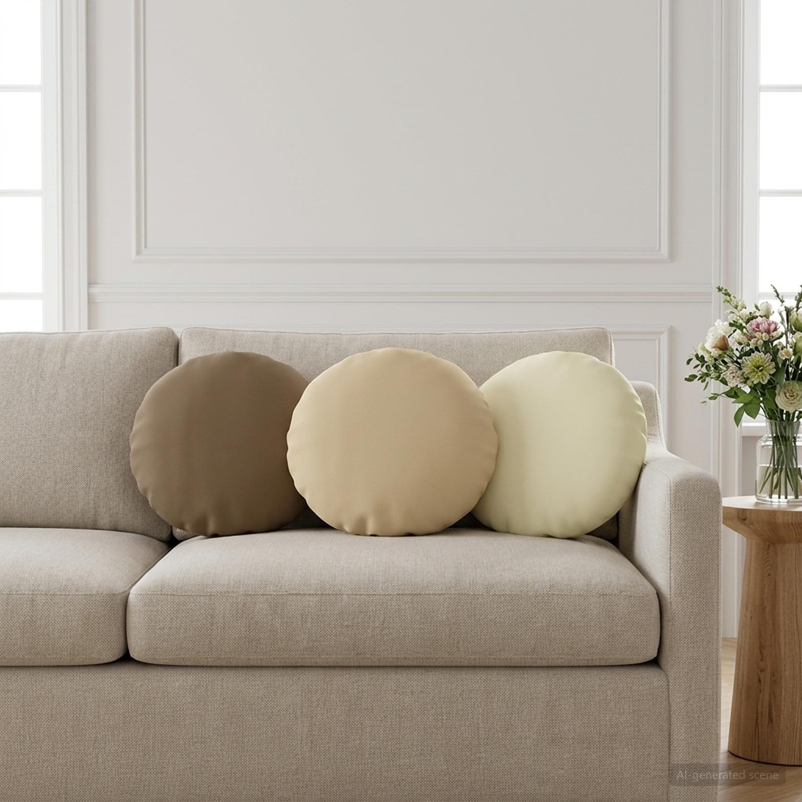 Beige Cushion Set 6 Pieces