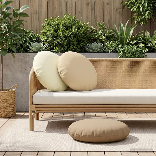 Beige Cushion Set 2 Pieces