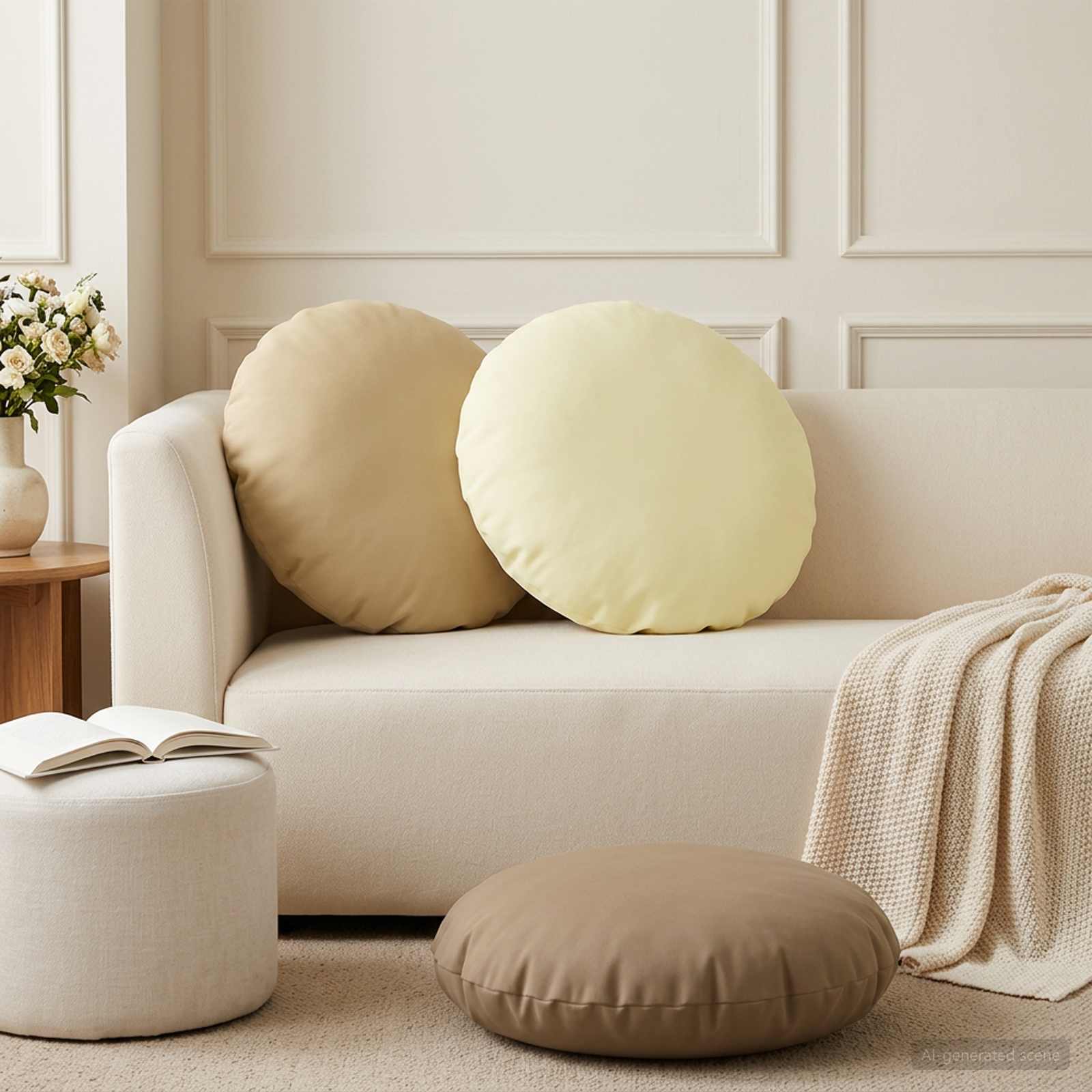 Beige Cushion Set 2pcs