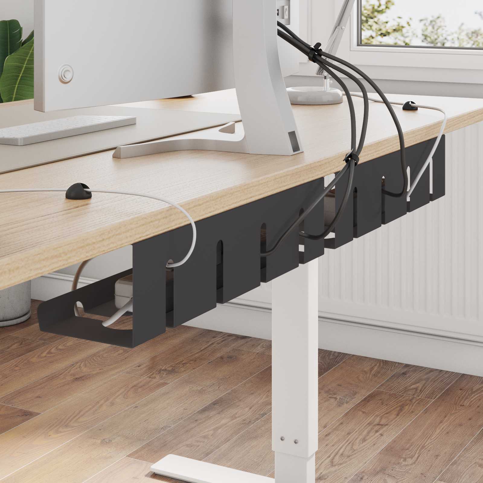 Under Desk Cable Management Tray 2pk | Simpledeals