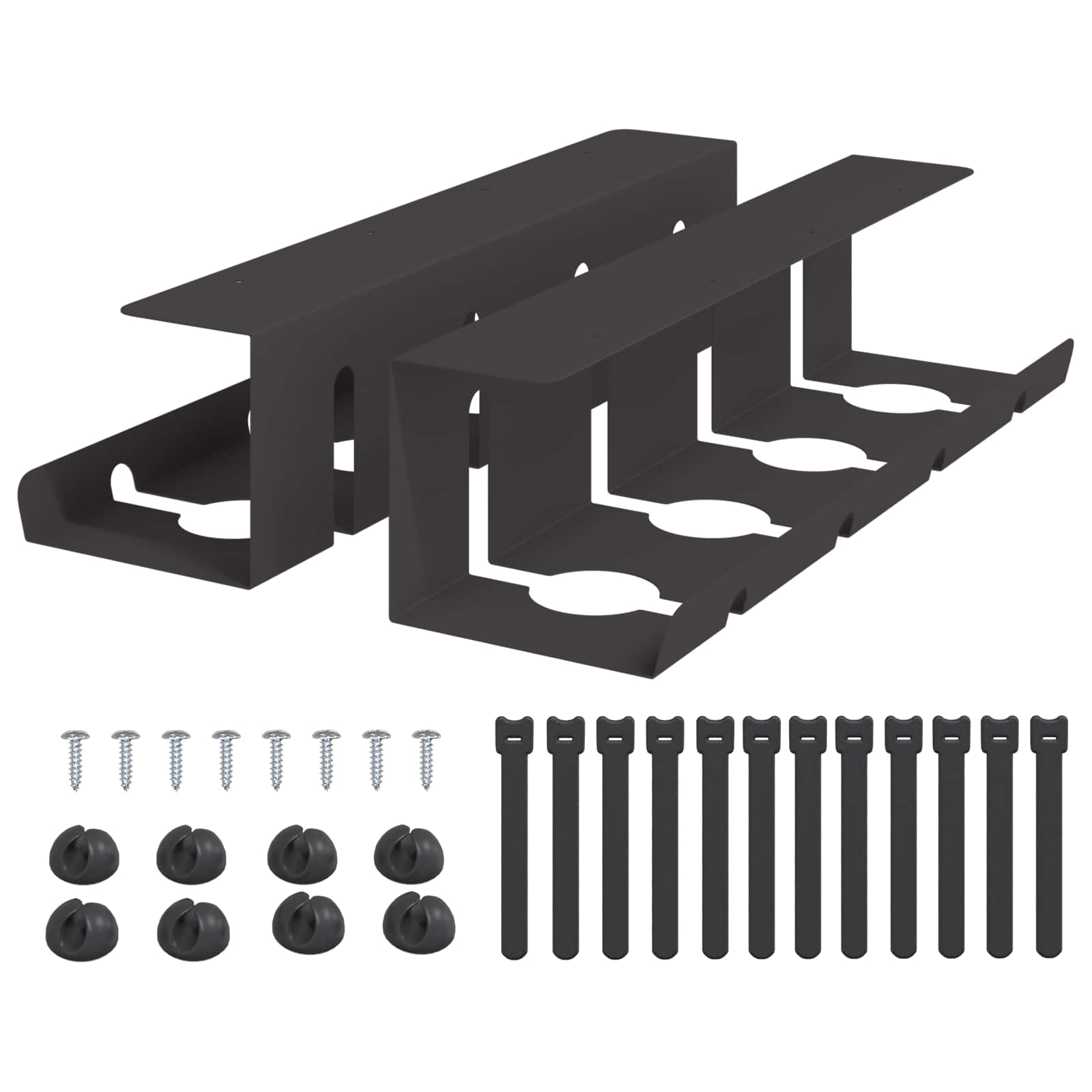 Under Desk Cable Management Tray 2pk | Simpledeals