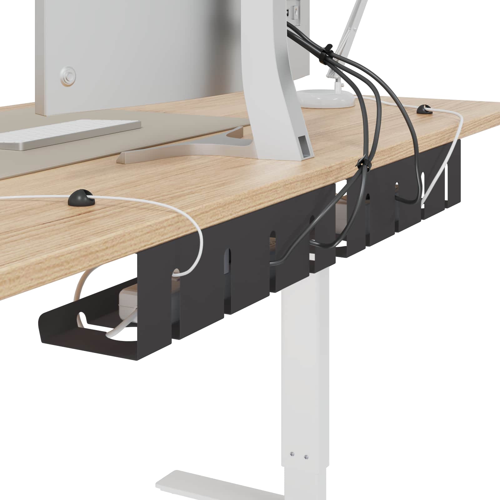 Under Desk Cable Management Tray 2pk | Simpledeals