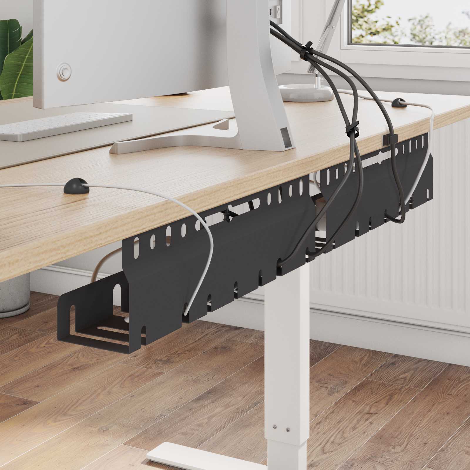 Under Desk Cable Management Tray 2pk | Simpledeals