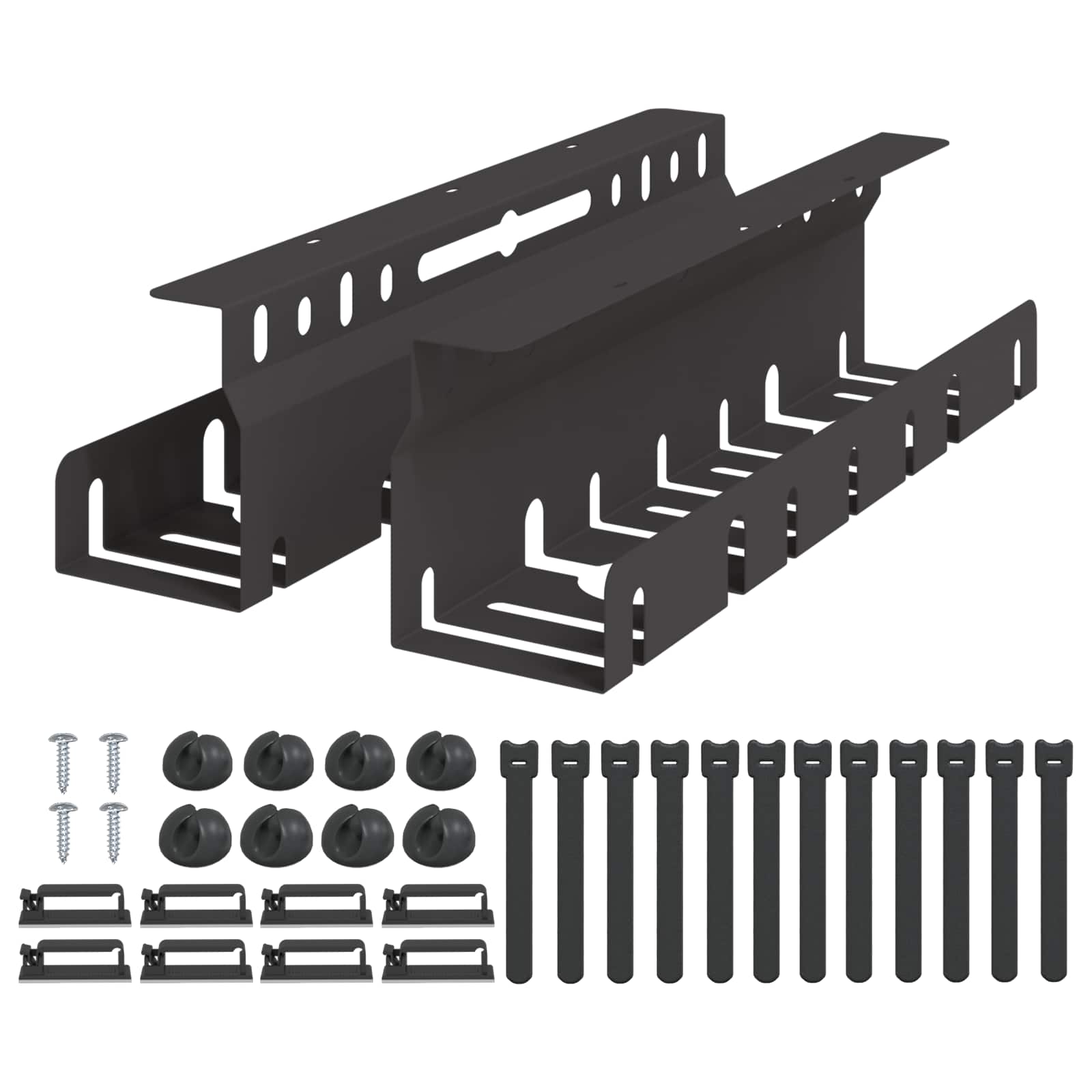 Under Desk Cable Management Tray 2pk | Simpledeals