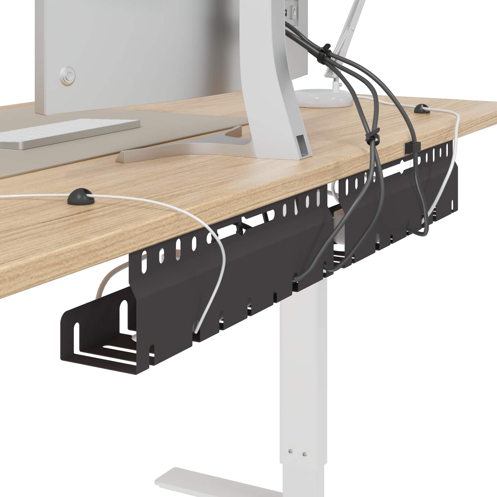Under Desk Cable Management Tray 2pk | Simpledeals