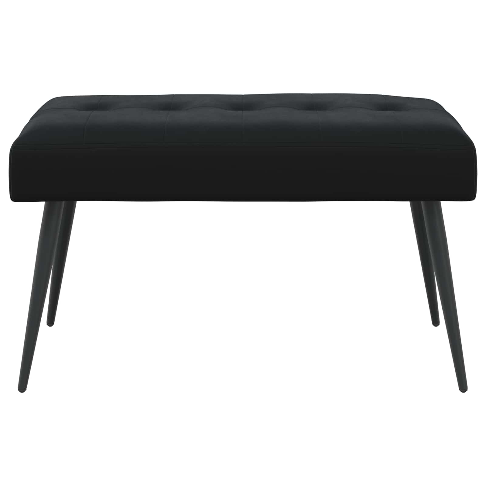 Black Velvet Tufted Bench 80cm | Simpledeals