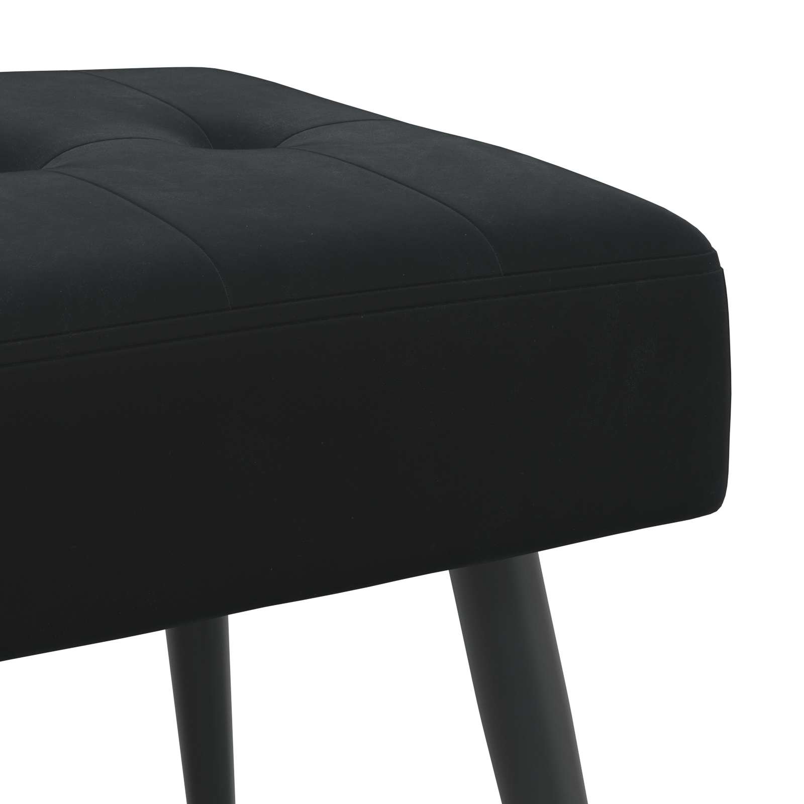 Black Velvet Tufted Bench 110cm | Simpledeals