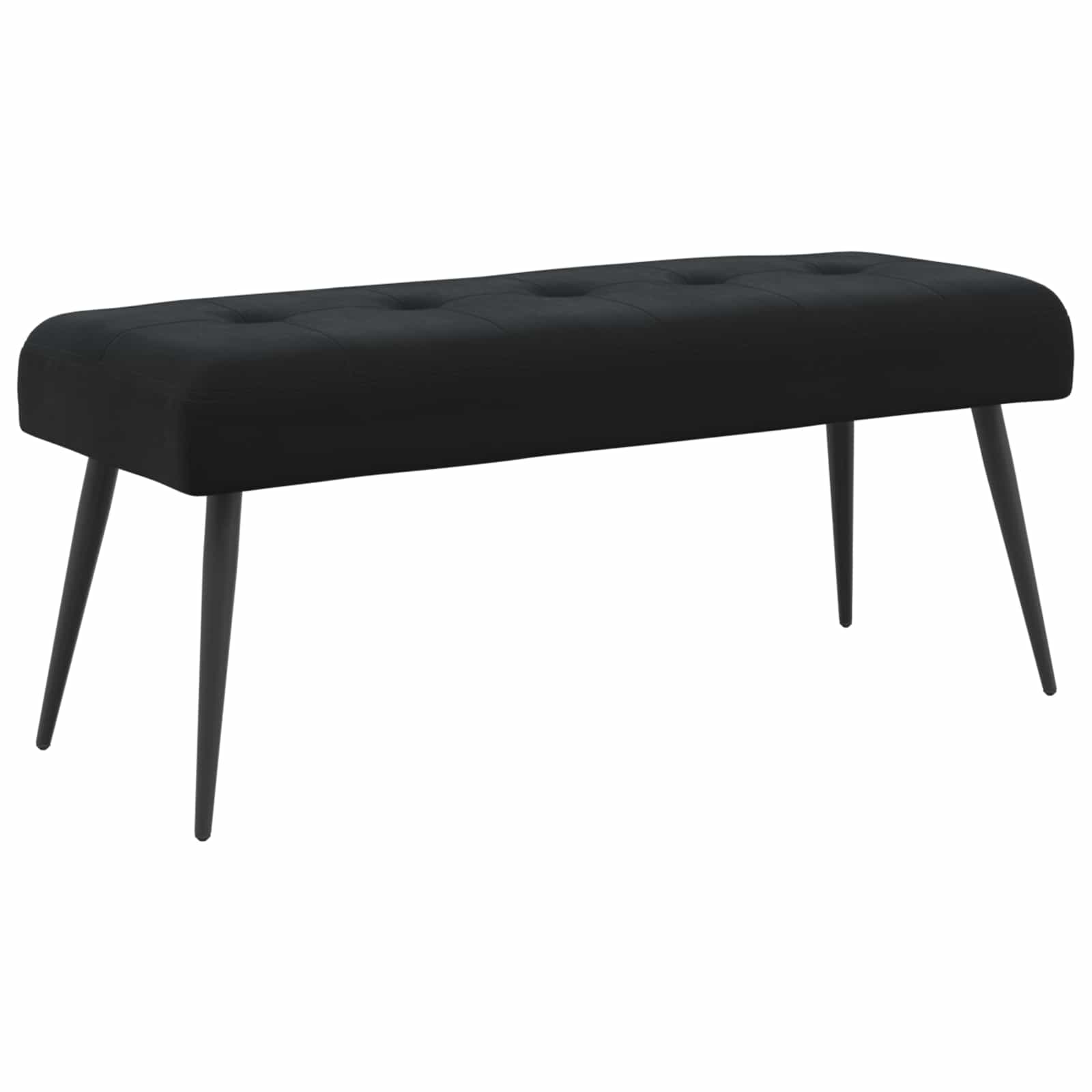 Black Velvet Tufted Bench 110cm | Simpledeals