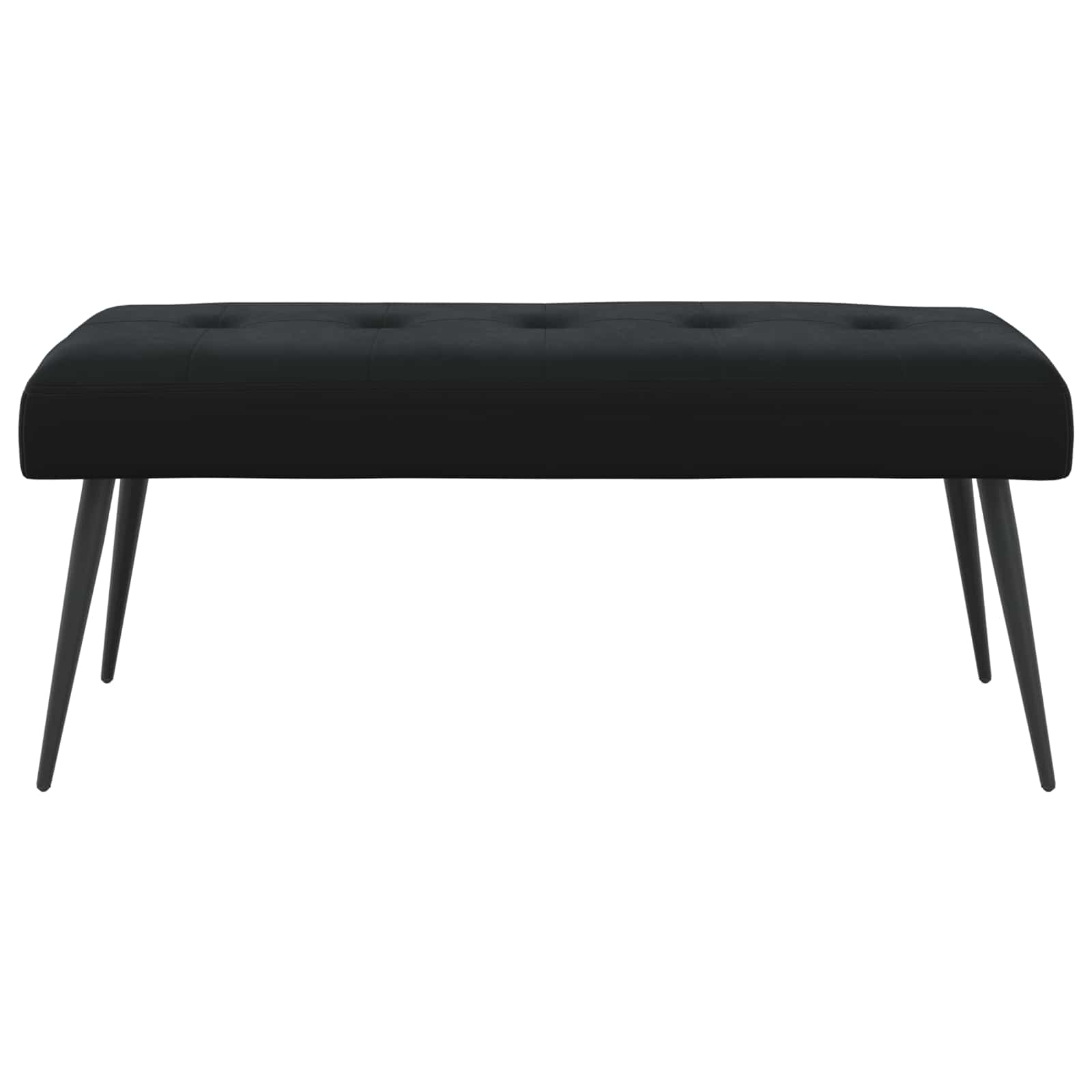 Black Velvet Tufted Bench 110cm | Simpledeals
