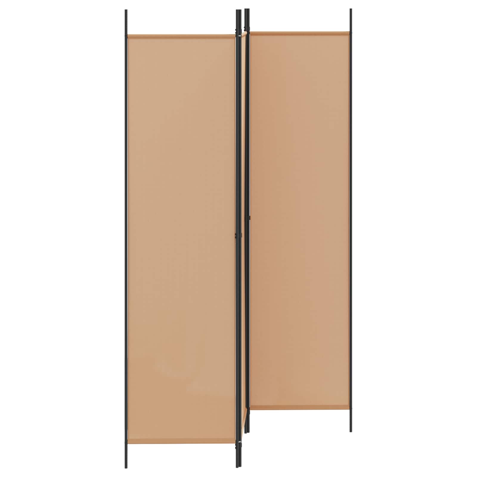 3-Panel Fabric Room Divider Beige 150x200cm | Simpledeals