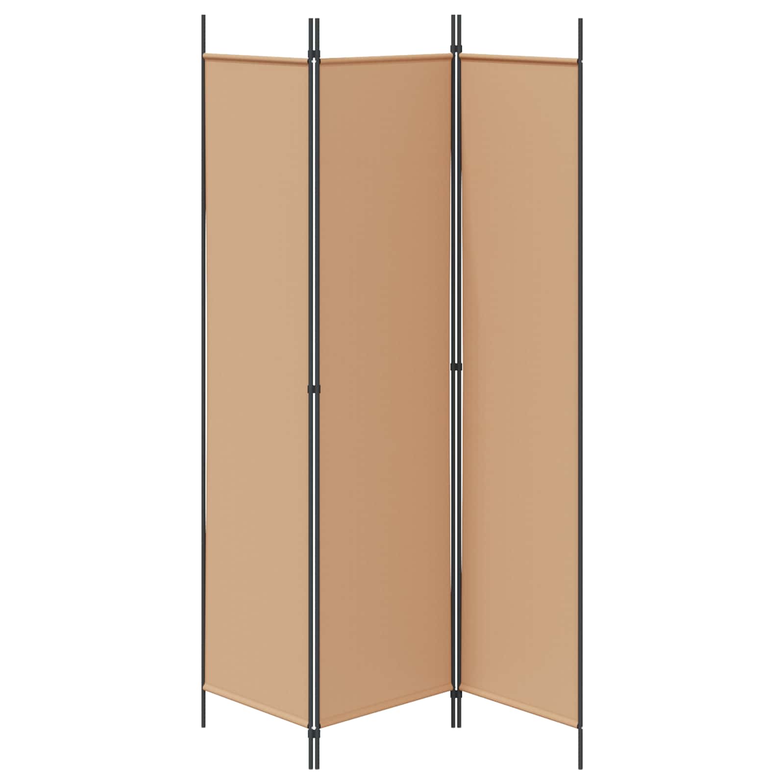 3-Panel Fabric Room Divider Beige 150x200cm | Simpledeals