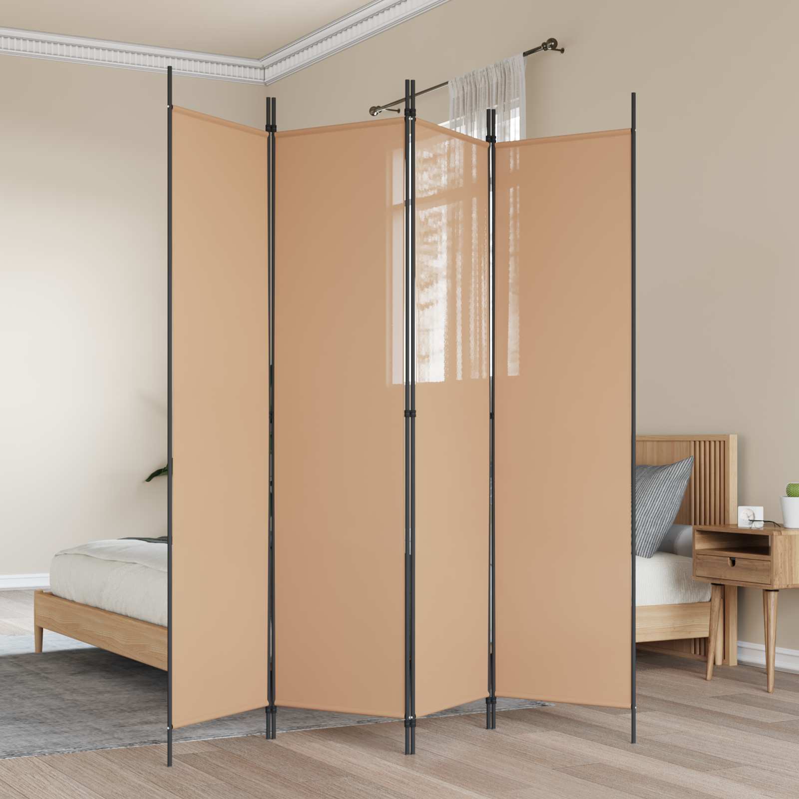 Room Divider Polyester Steel Frame | Simpledeals