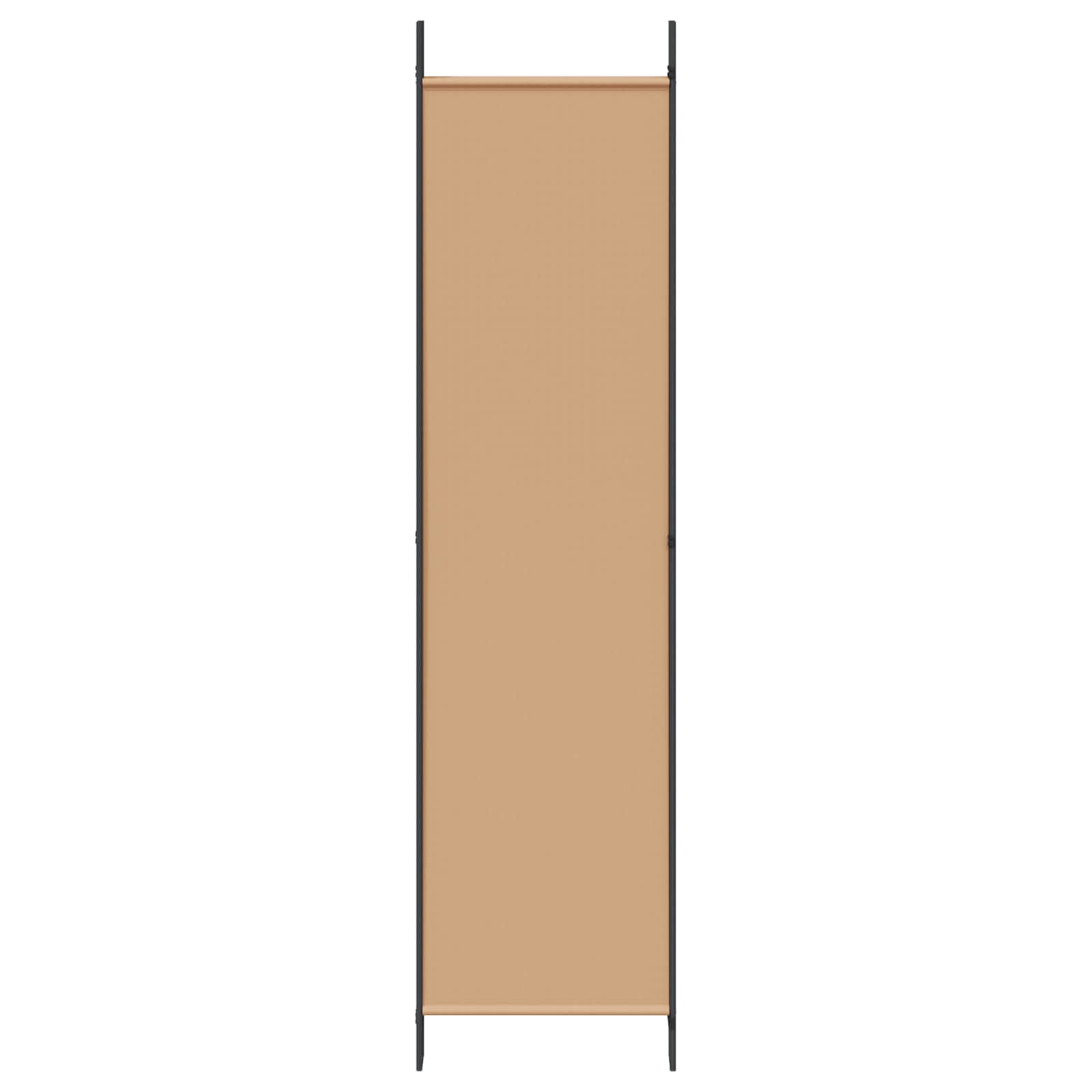 5-Panel Room Divider Beige Fabric 250x200cm | Simpledeals
