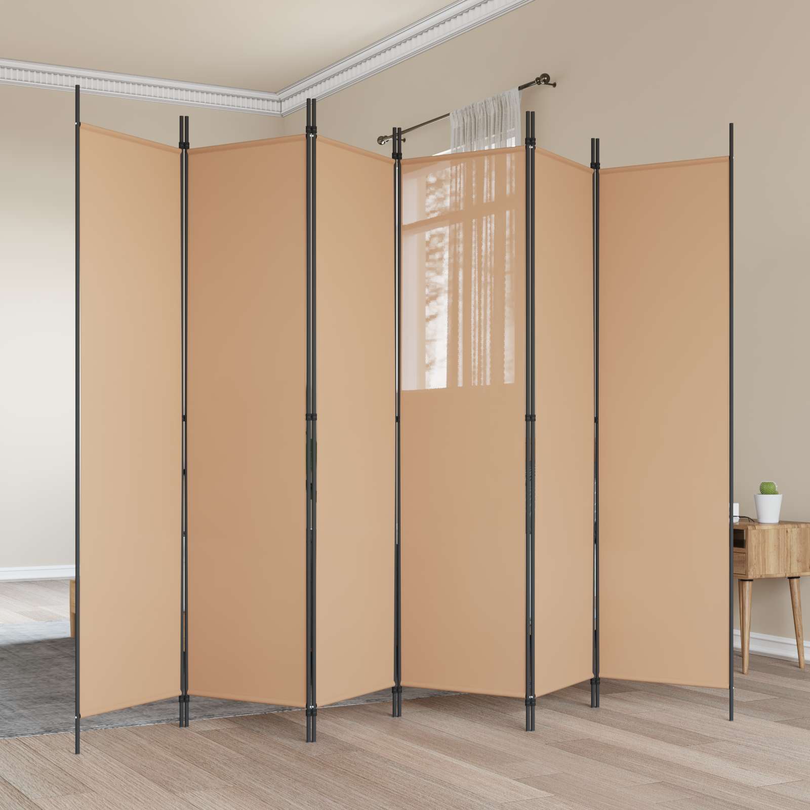 6-Panel Fabric Room Divider 300x200cm | Simpledeals