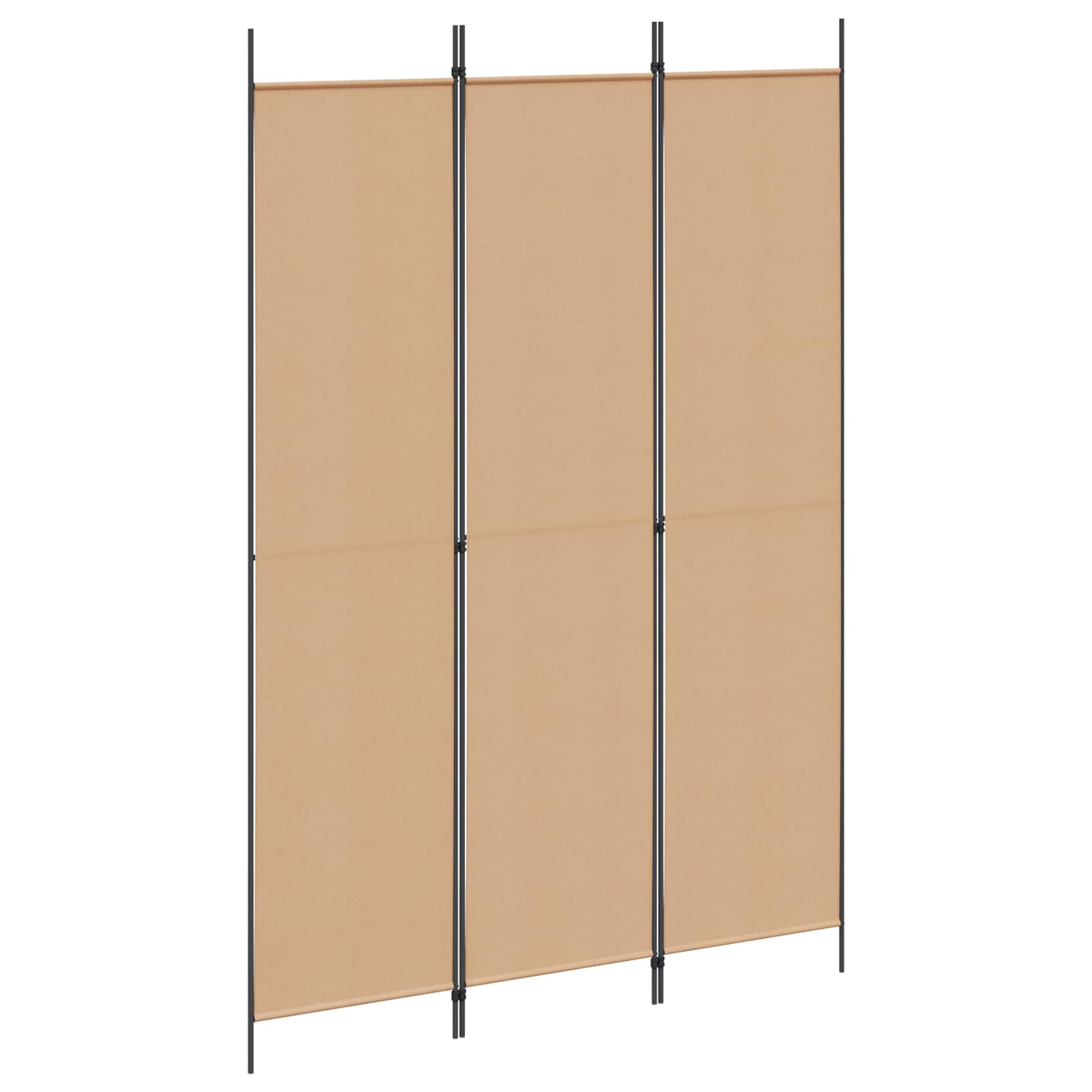 3-Panel Fabric Room Divider Beige 150x220cm | Simpledeals