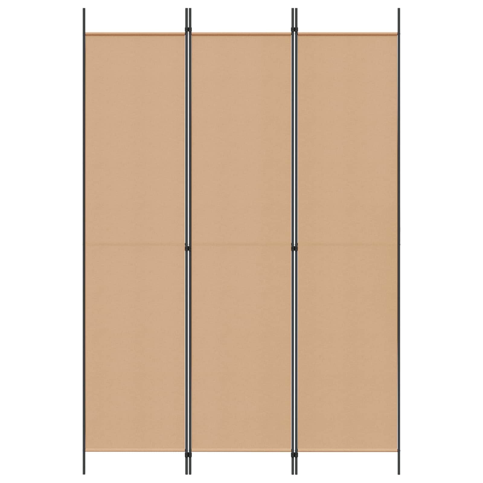 3-Panel Fabric Room Divider Beige 150x220cm | Simpledeals
