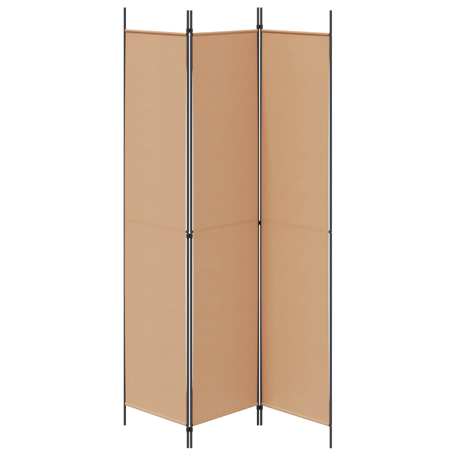 3-Panel Fabric Room Divider Beige 150x220cm | Simpledeals