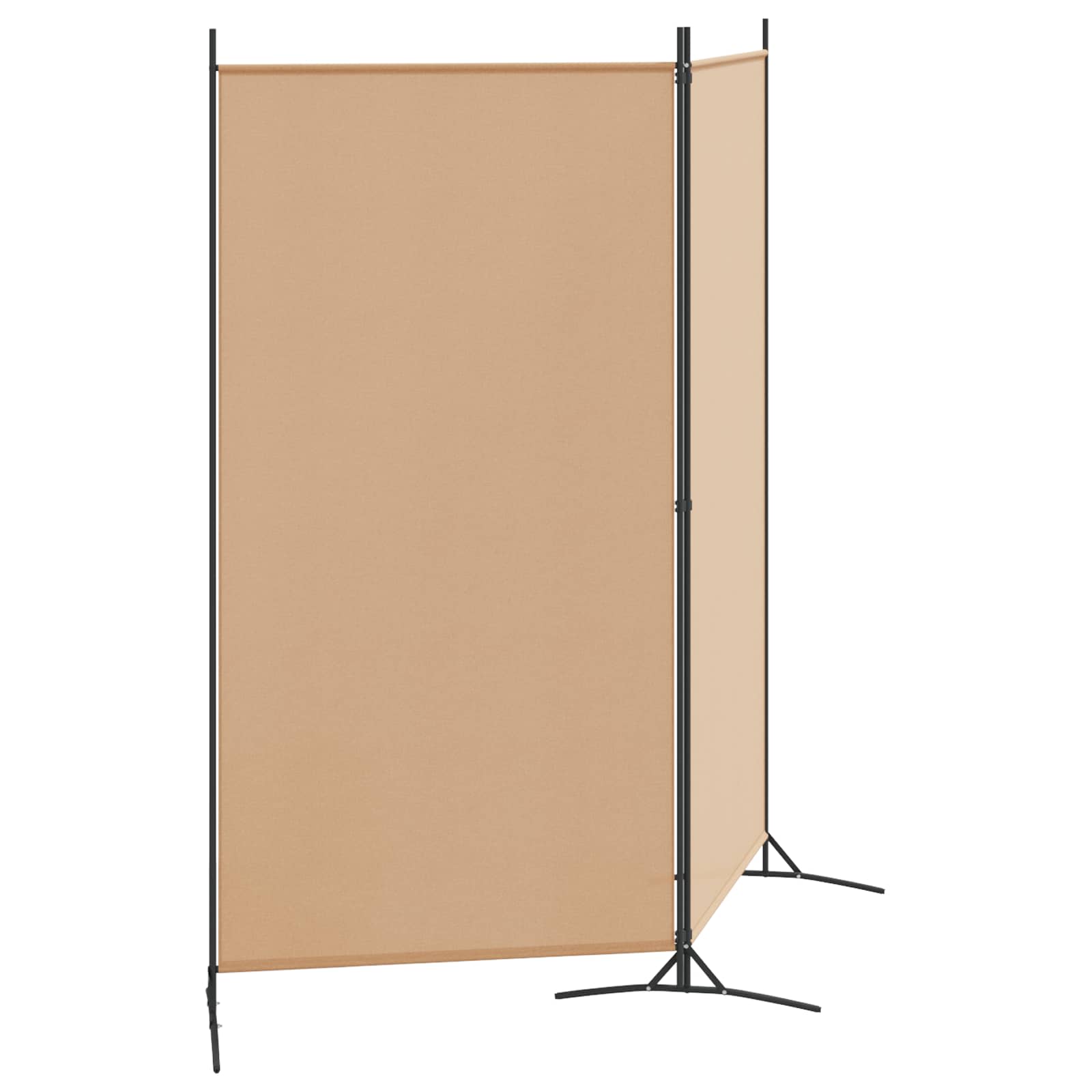 2-Panel Fabric Room Divider Beige 175x180cm | Simpledeals