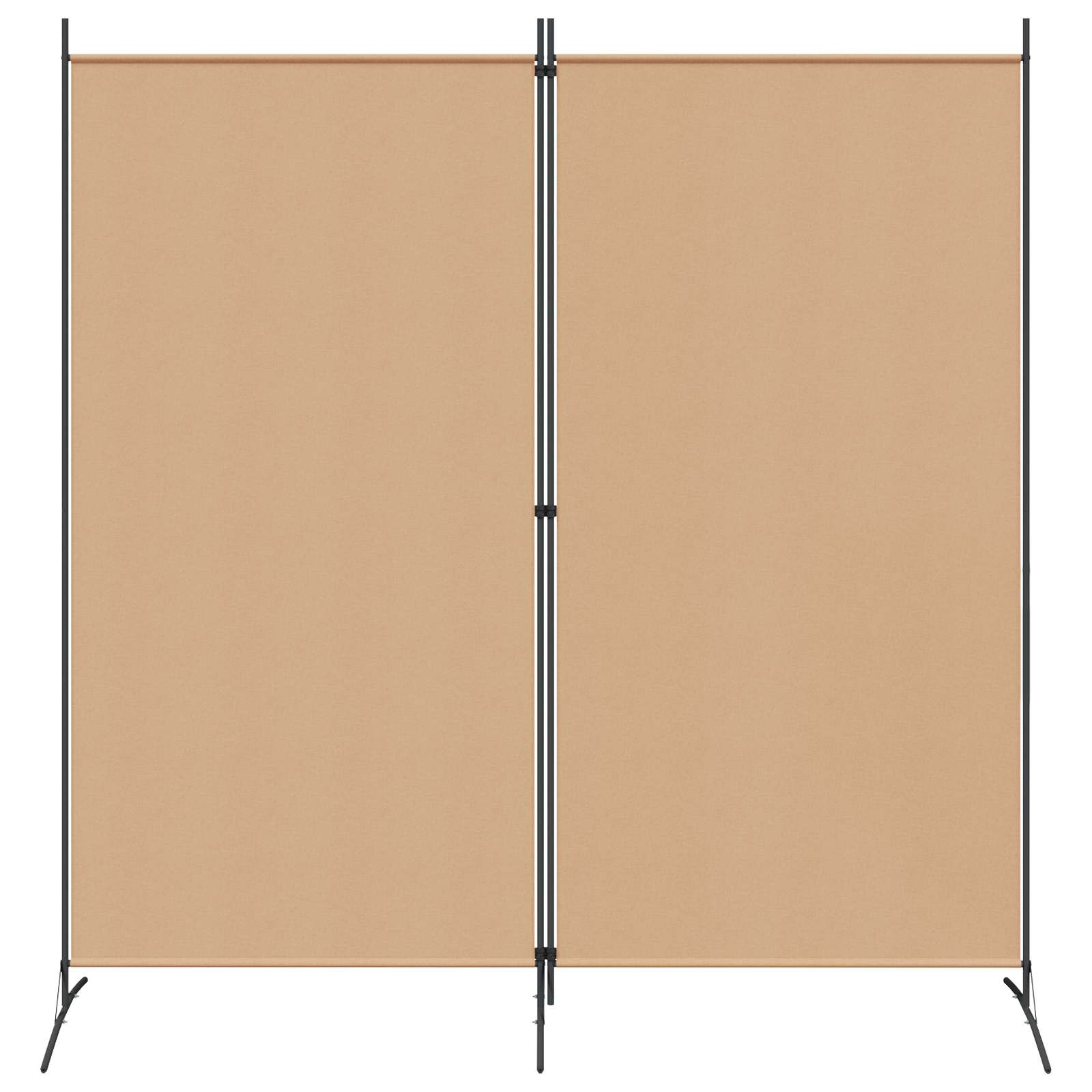2-Panel Fabric Room Divider Beige 175x180cm | Simpledeals