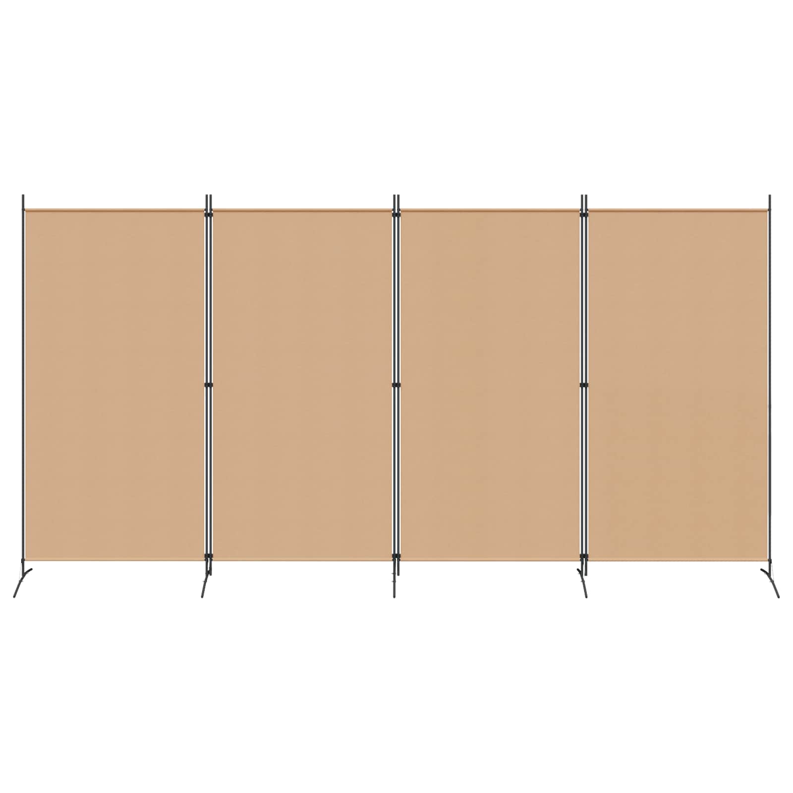 4-Panel Fabric Room Divider Beige 346cm | Simpledeals