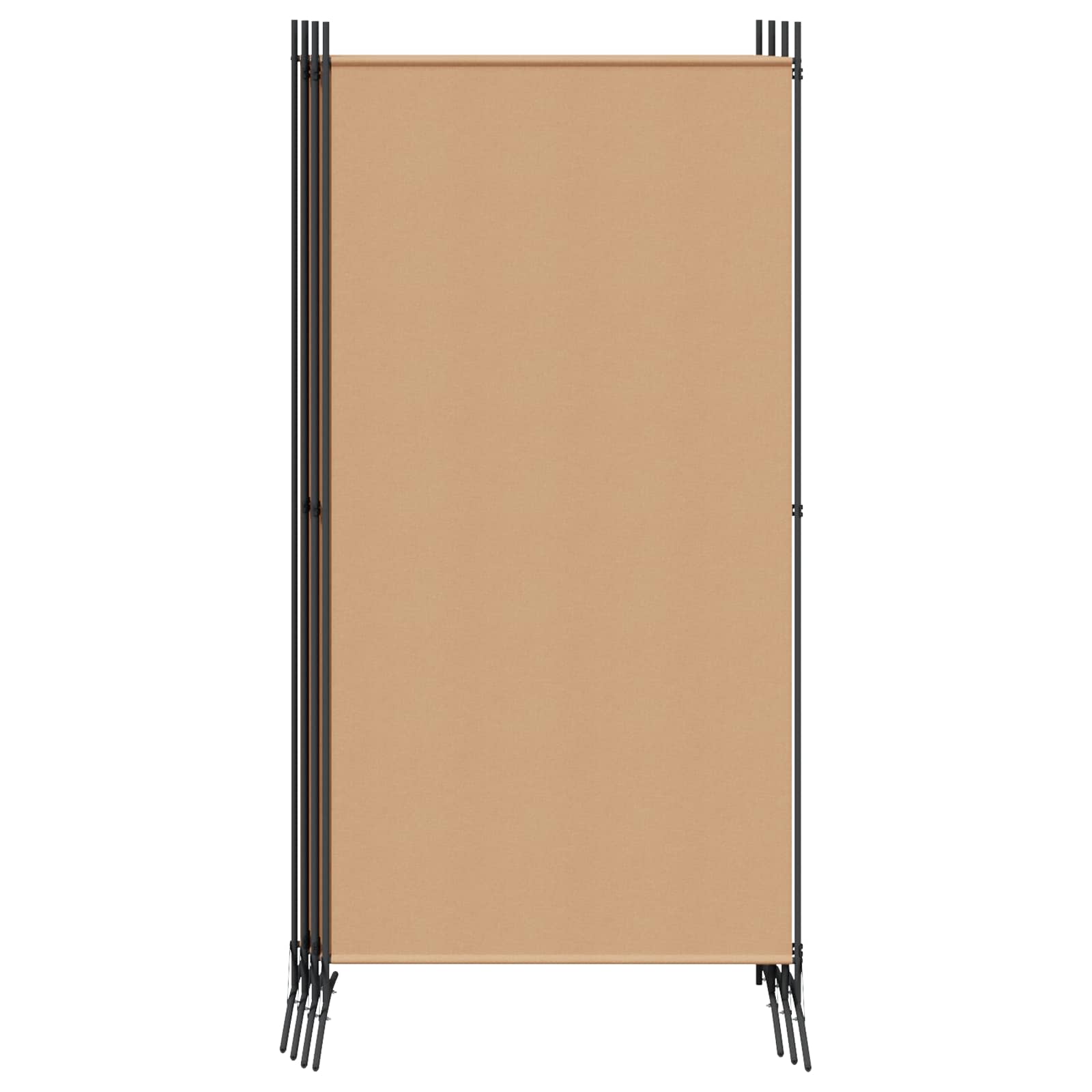 6 Panel Room Divider Beige Fabric 520cm | Simpledeals