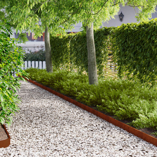 Steel Lawn Edging 20 Pack Rusty | Simpledeals
