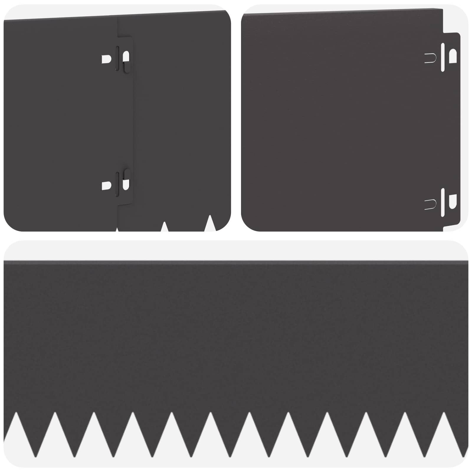 Steel Lawn Edging 20pcs Black Garden Border | Simpledeals