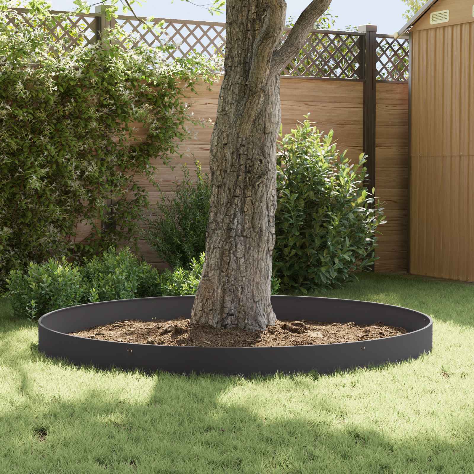 Steel Lawn Edging 20pcs Black Garden Border | Simpledeals