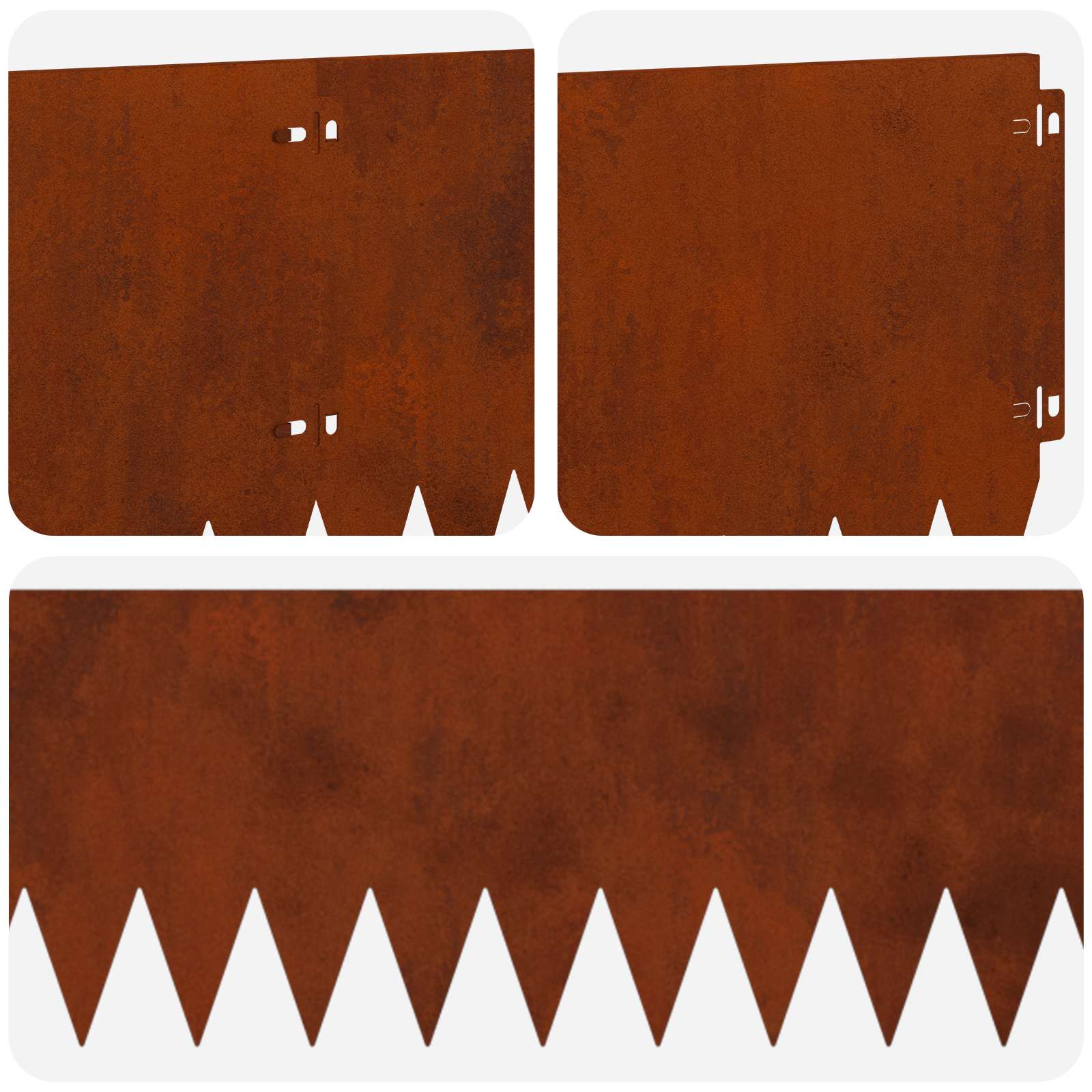 Steel Lawn Edging 10 Pack Rusty Finish | Simpledeals