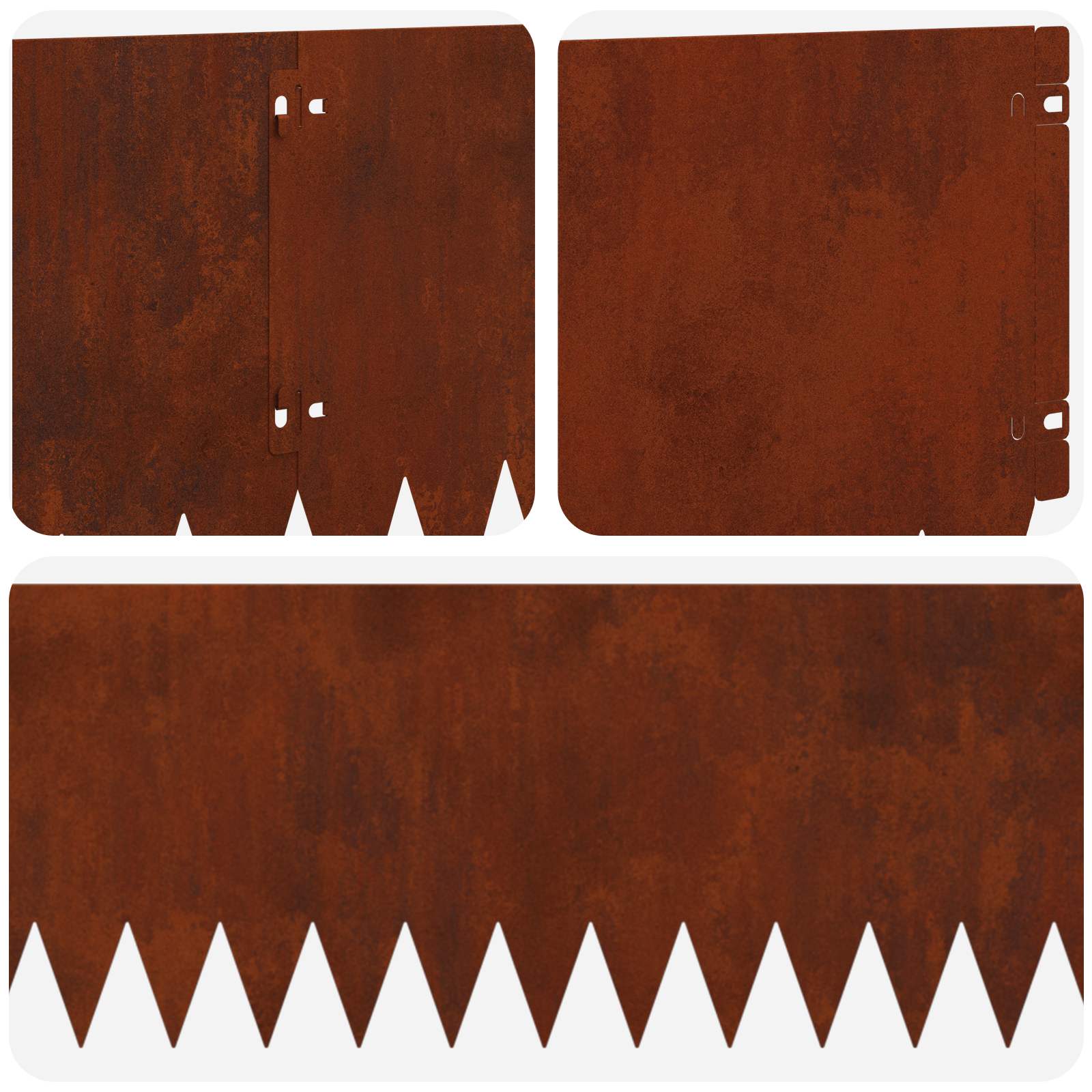 Steel Lawn Edging 20 Pack Rusty Finish | Simpledeals