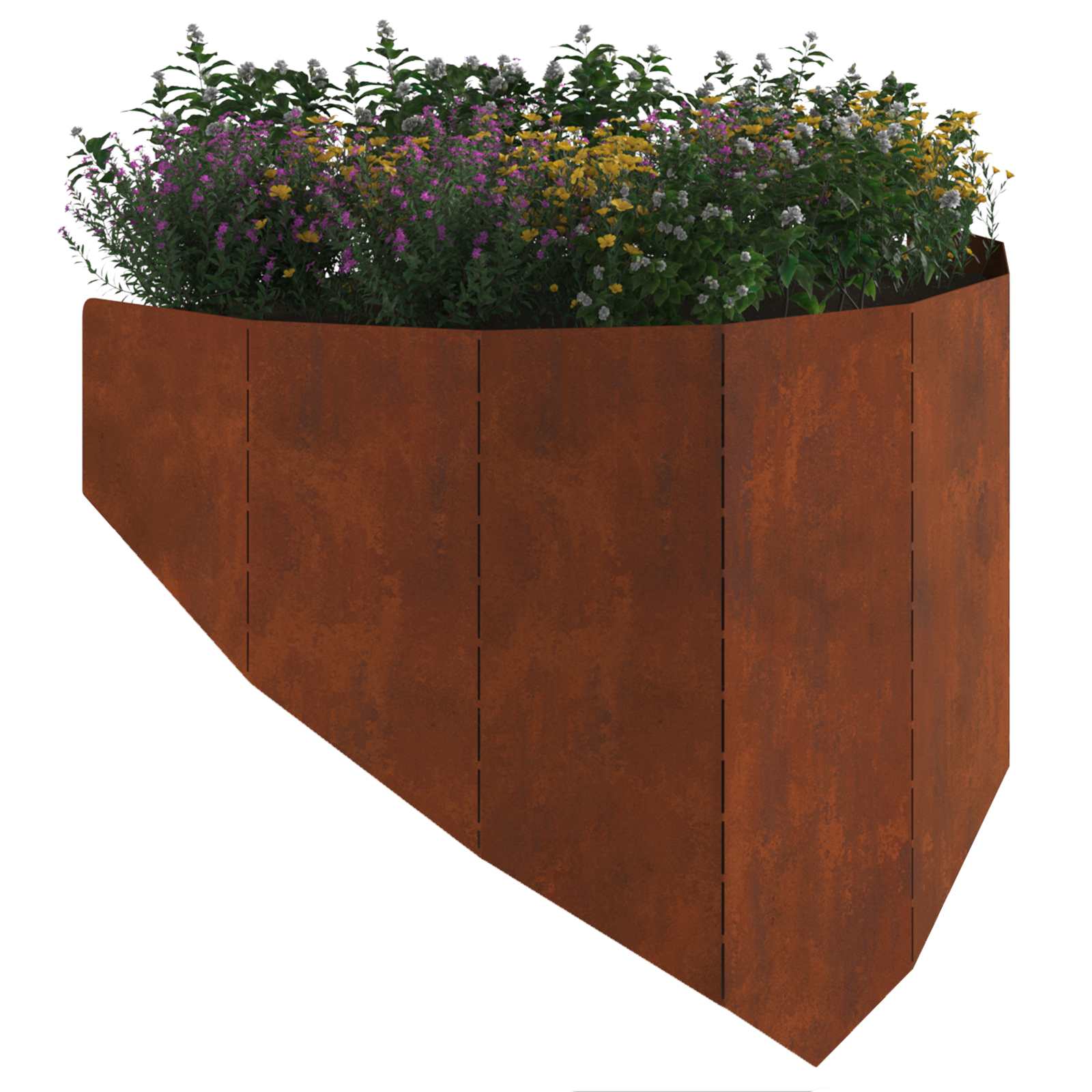Steel Garden Edging 4pc Rusty Finish | Simpledeals