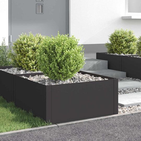 Steel Lawn Edging 4-Pack Black Garden Border | Simpledeals