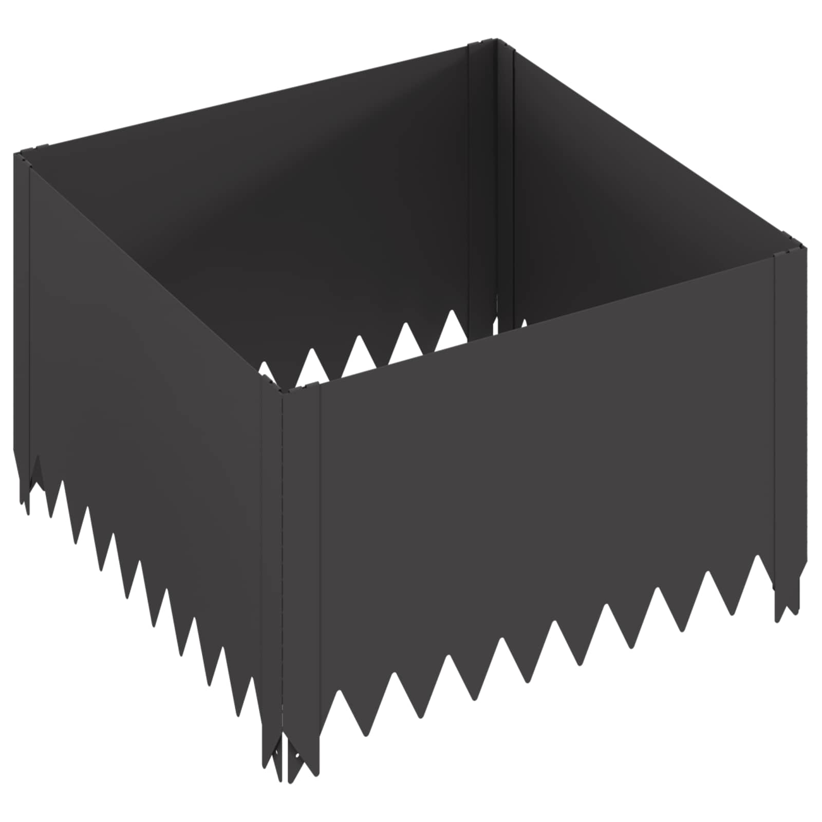 Steel Lawn Edging 4-Pack Black Garden Border | Simpledeals