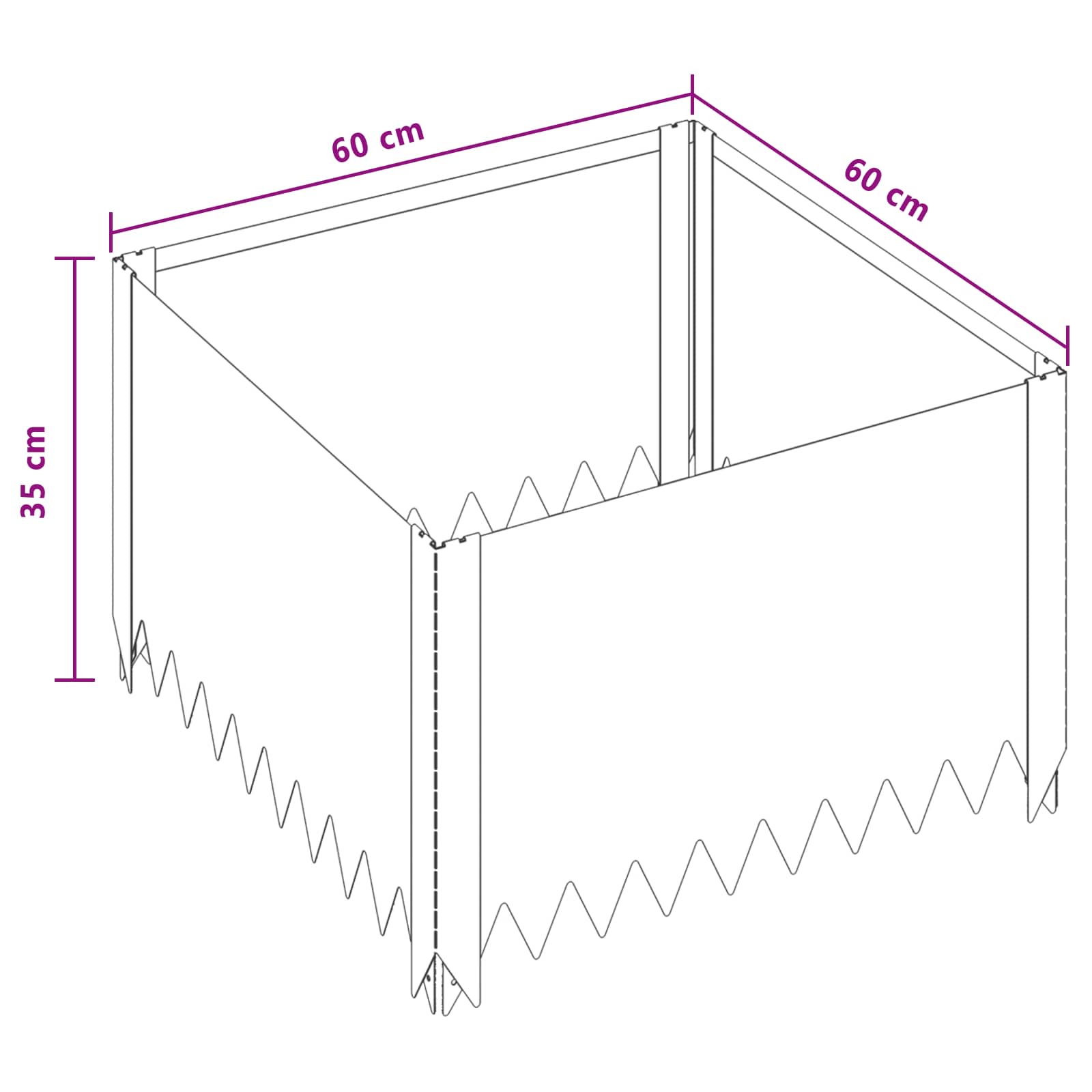 Steel Lawn Edging 4-Pack Black Garden Border | Simpledeals